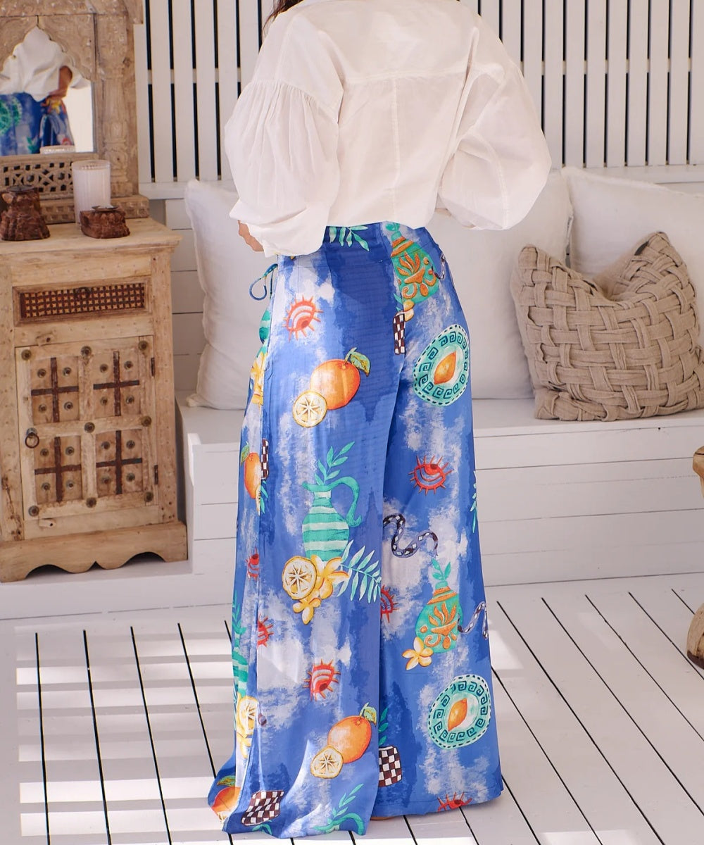 Sky Graffiti Print Two Piece Set - Fashionpara