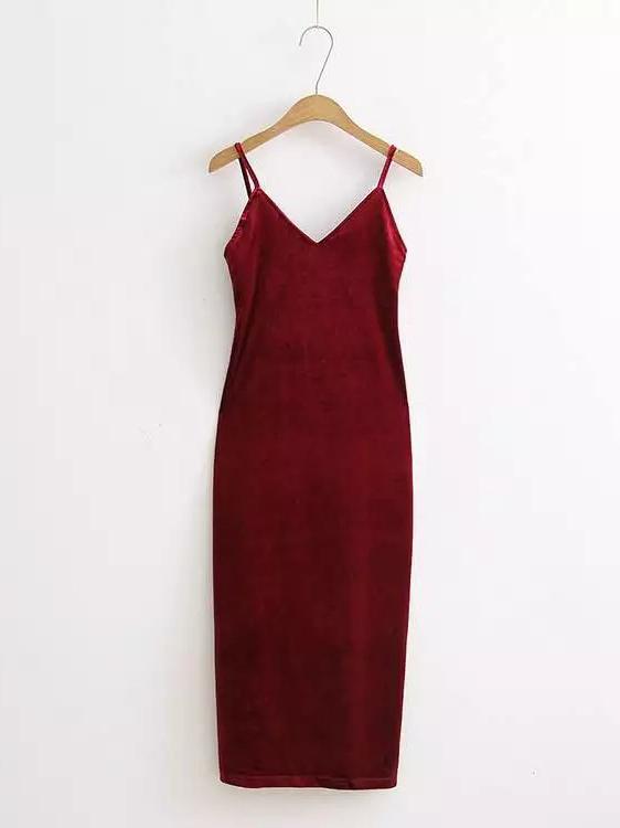 Spaghetti Strap Side-Slit Ruched Bodycon Mini Dress 5