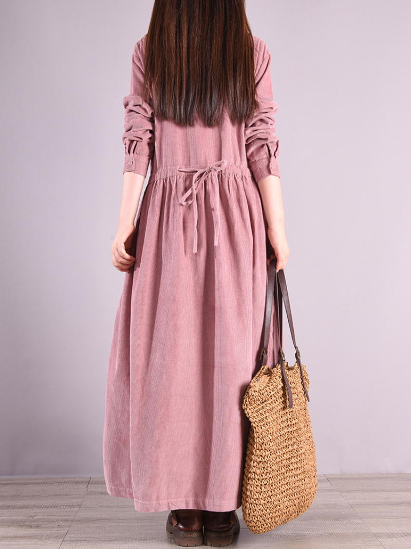 Corduroy Shirt Loose Plus Thickened with Velvet Corduroy Dress 3