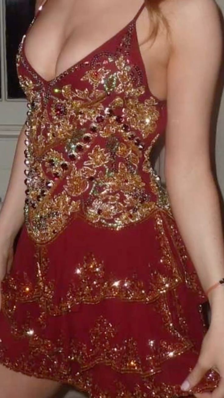 Burgundy Beaded Short Prom Dresss Lace Birthday Dress - Fashionpara