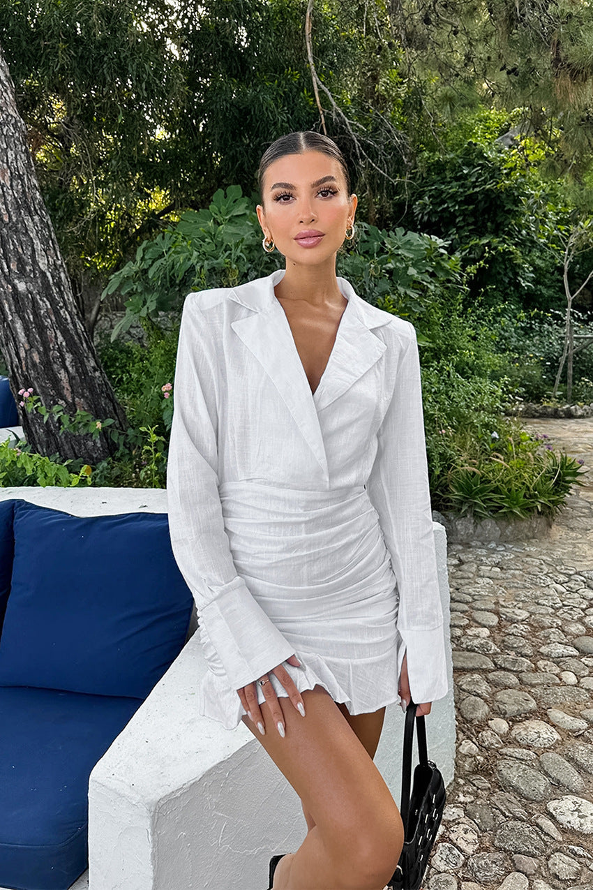 Greece Babe Mini Dress - White