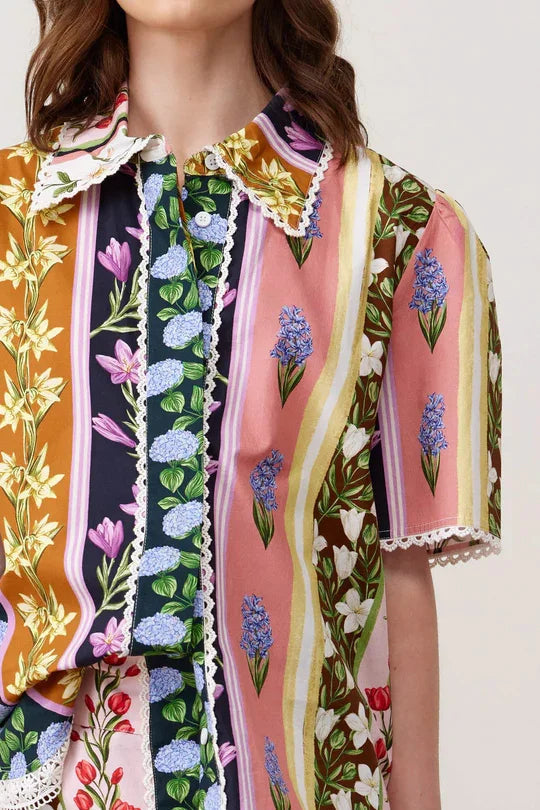 Vintage Garden Lace Two-piece Suit - Fashionpara