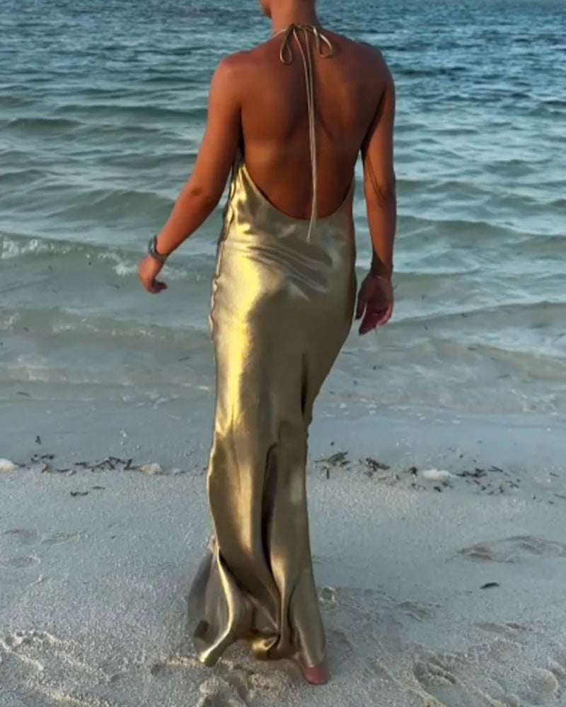 Sexy Backless Holiday Party Dress - Fashionpara