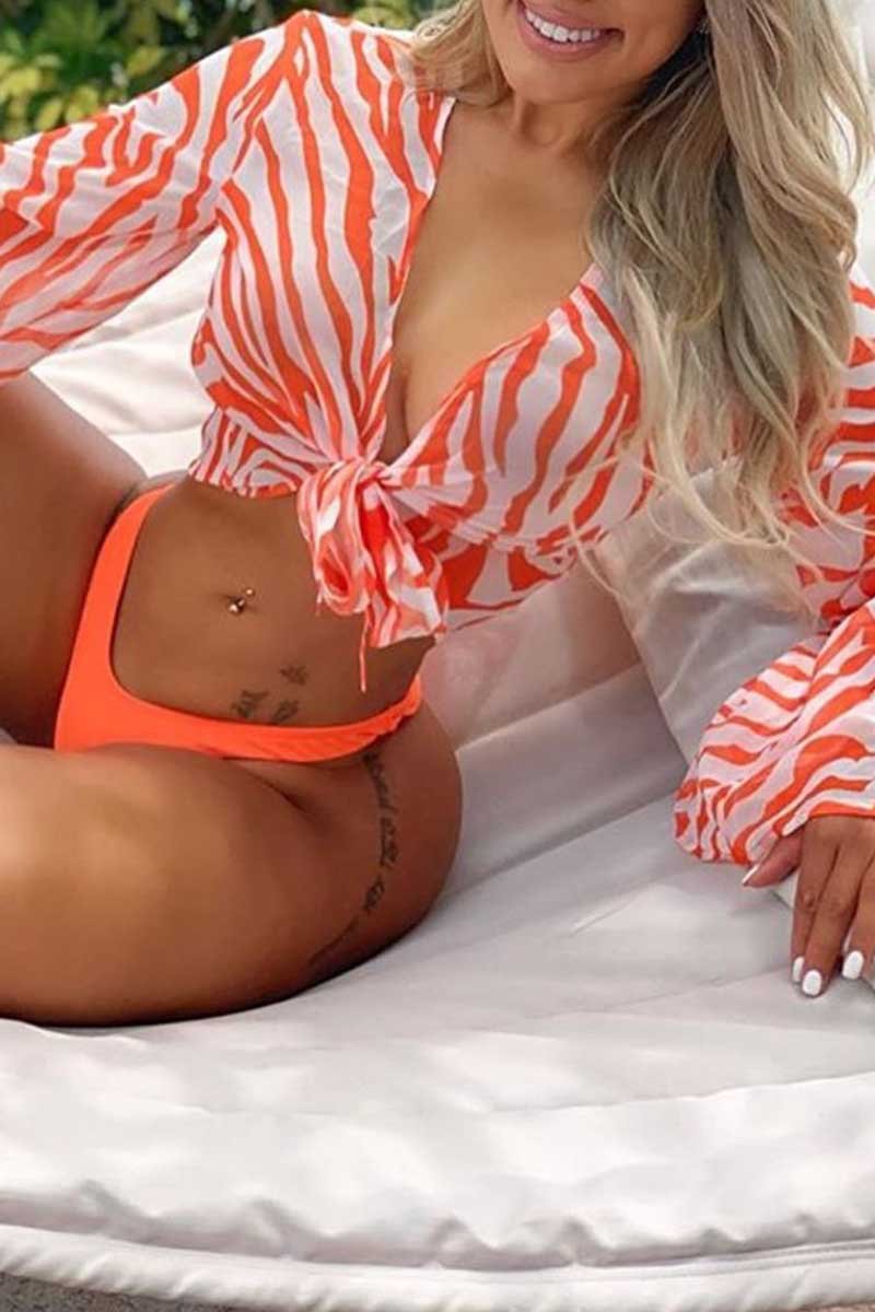 Bikini Three-Piece Mesh Swimwear