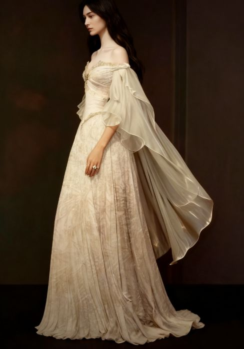 Vintage Bridal Gown A line Off The Shoulder Ivory Lace Wedding Dresses Bridal Gowns