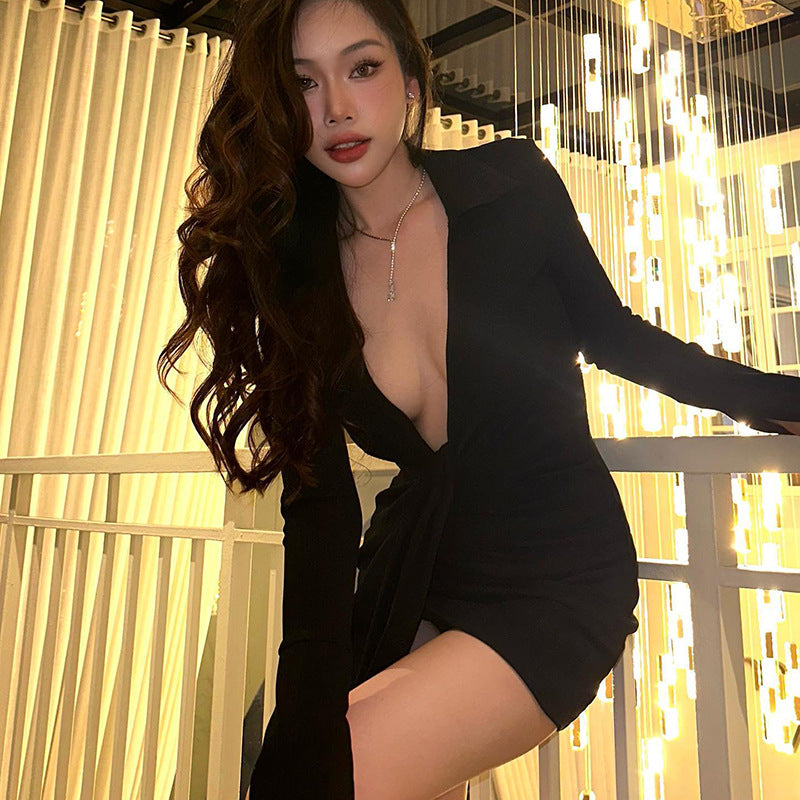 Lisa Mini Dress-Black