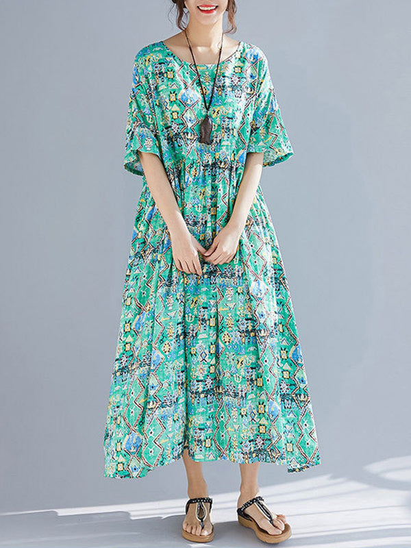 Green Light Smock Dress - Fashionpara