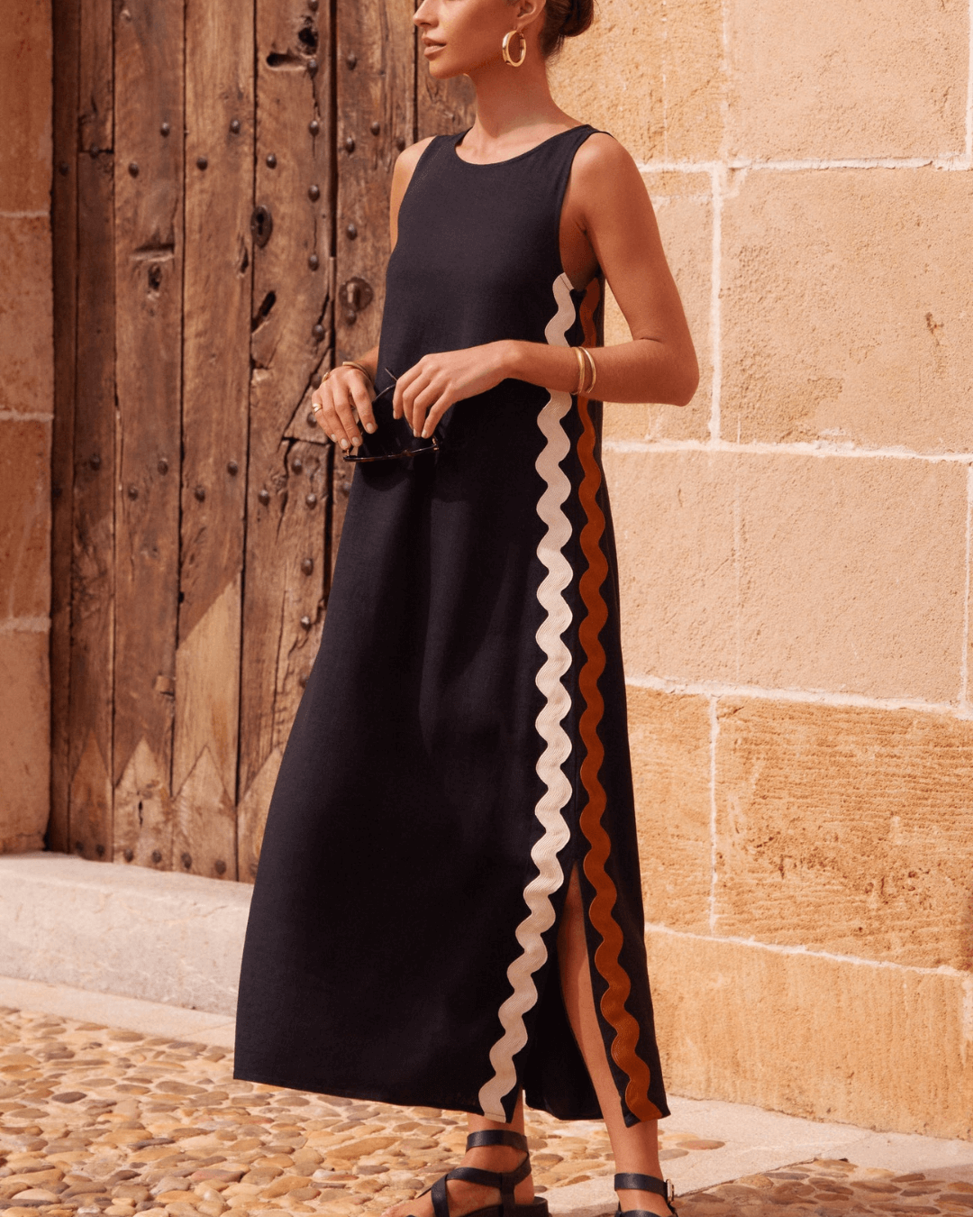 Washed Black Maxi Dress - Fashionpara