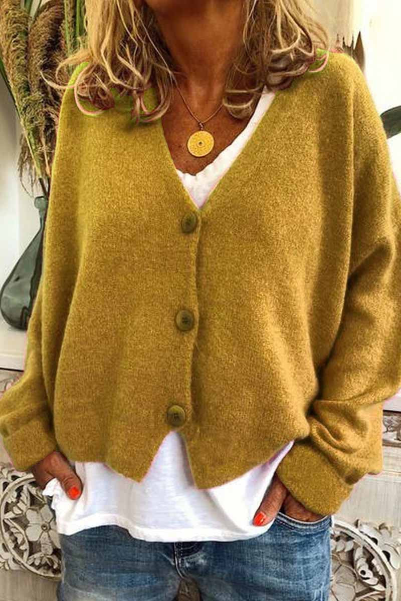 Florcoo Cozy Loose Knitted Cardigan for Effortless Style