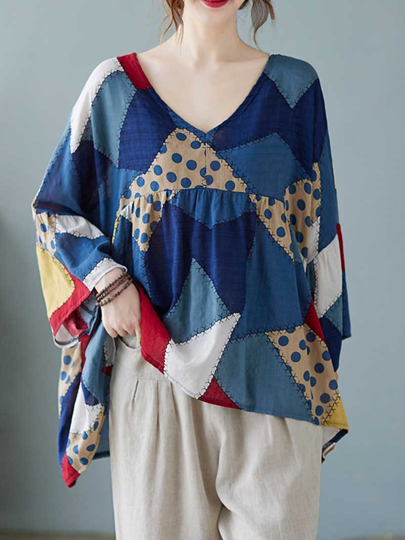 Cotton Multicolor Printed Top - Fashionpara