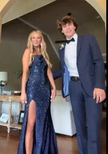 Royal Blue Sequin Long Prom Dress With Split Evening Dress Birthday Dress - Fashionpara