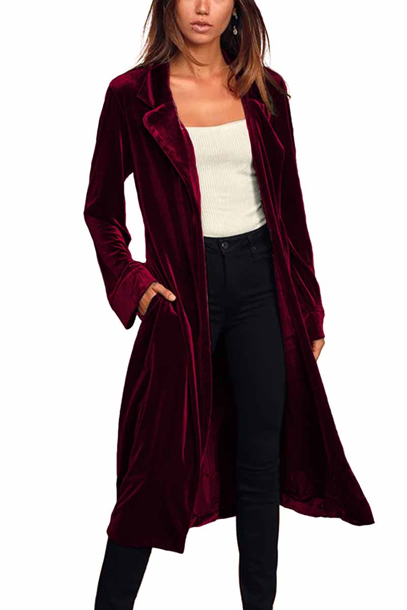 Florcoo Luxe Solid Gold Velvet Cardigan for Effortless Style