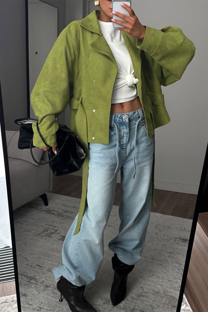 Tie Waist Cropped Field Jacket 5