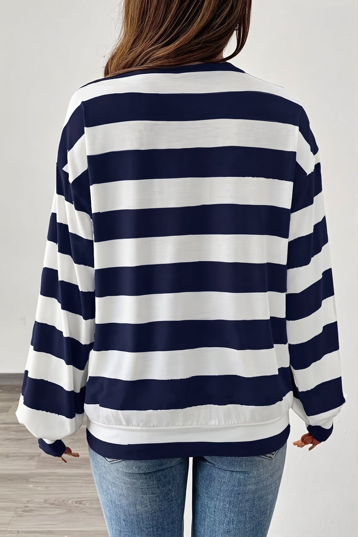 Wide Stripe Relaxed Long Sleeve Tee
