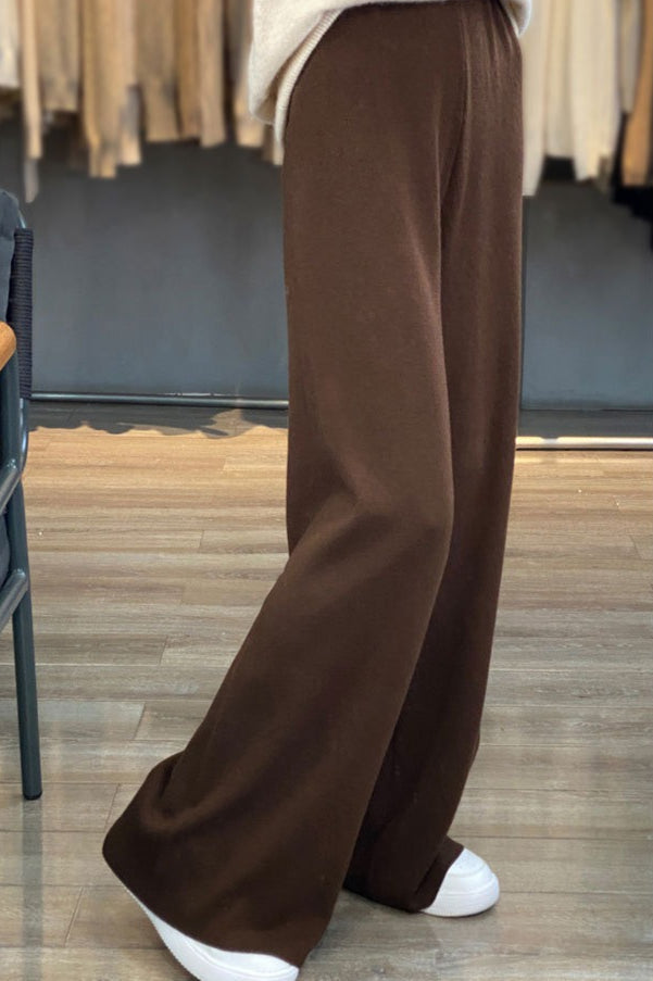 Worsted Wool Draped Knit Pants
