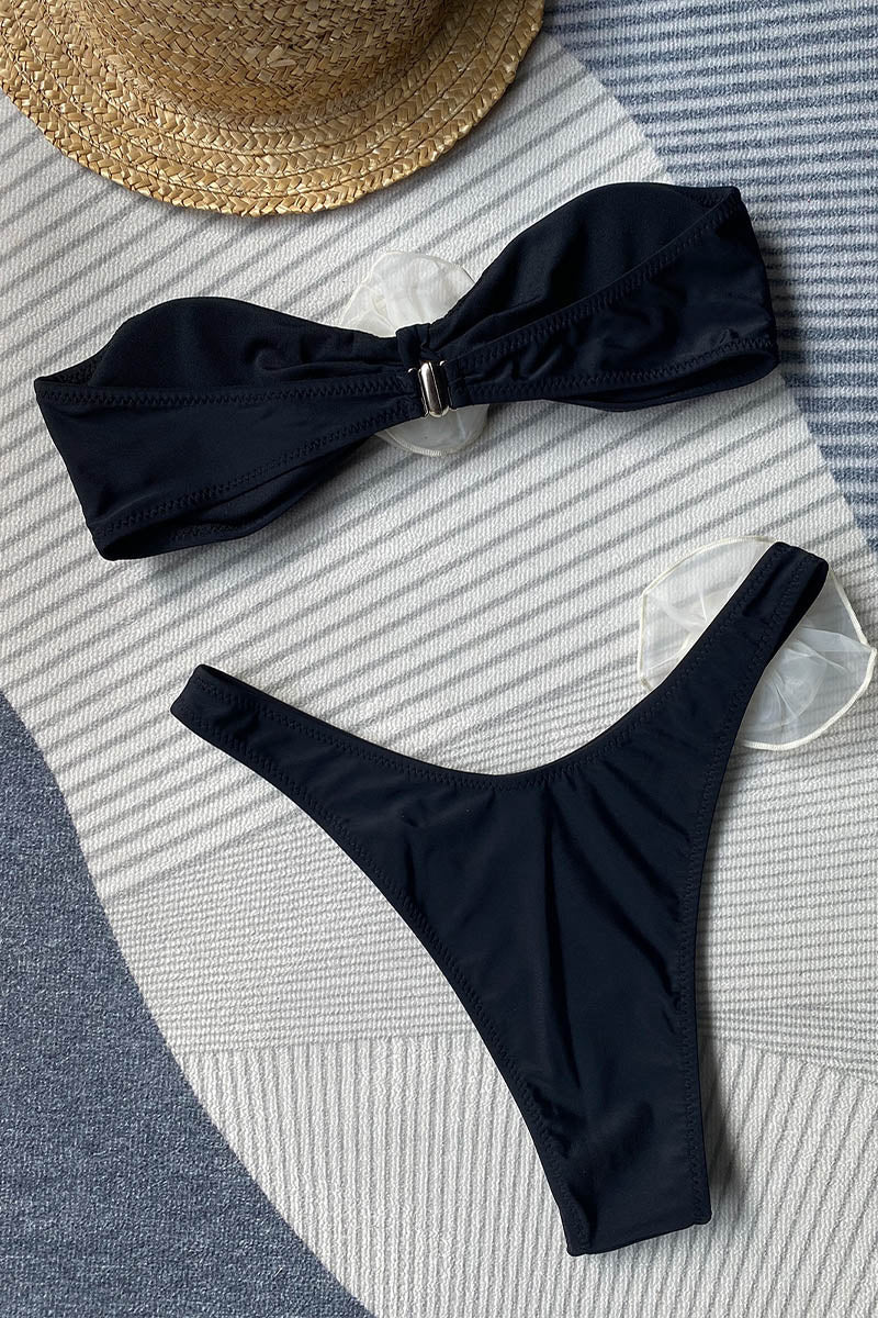 Three-dimensional flower split women's swimsuit - Fashionpara