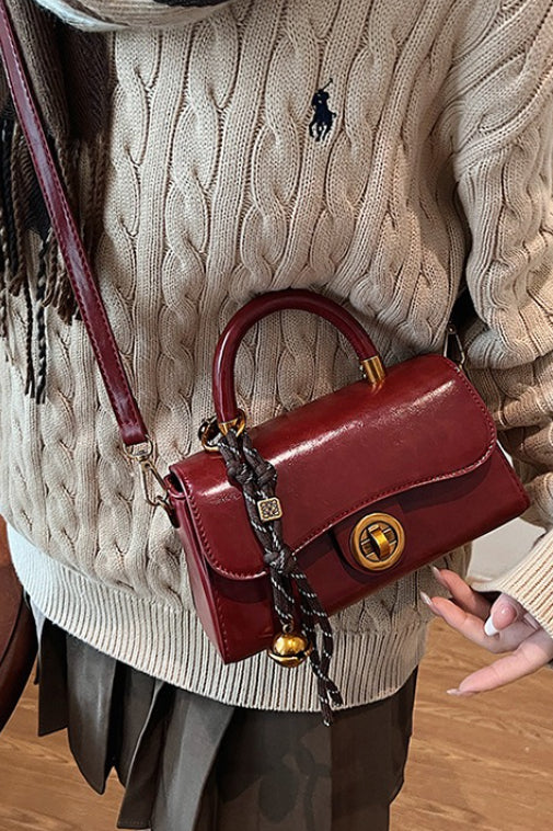 Red Square Mini Bag Handheld Shoulder Crossbody Bag