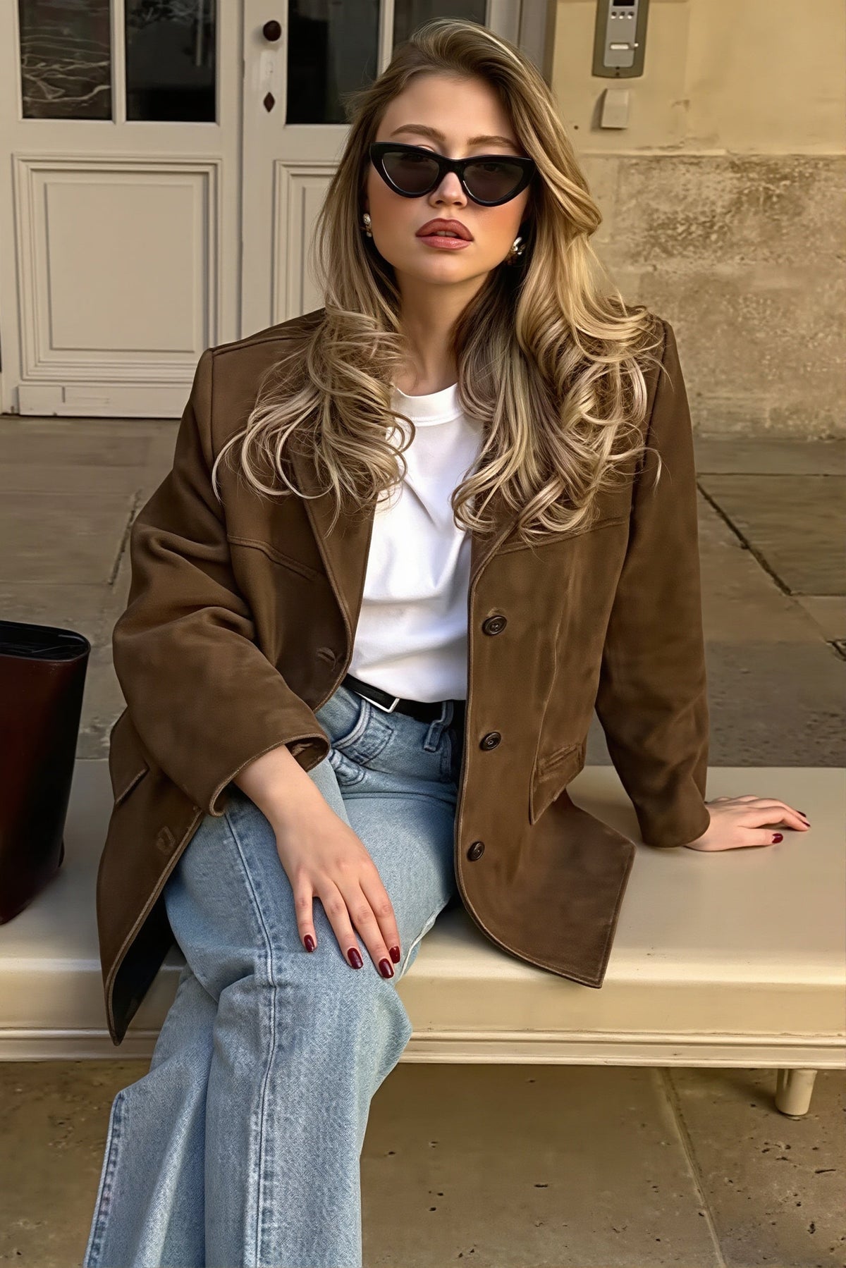 Brushed Suede Relaxed Blazer 5