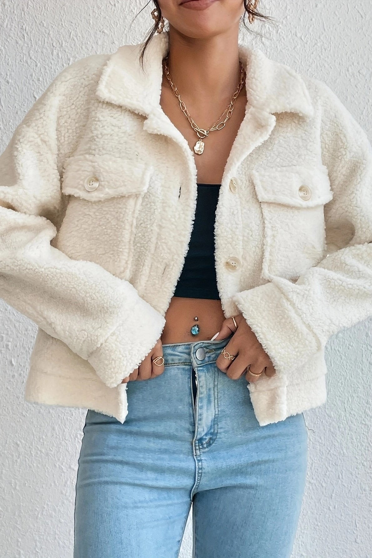 Off-White Short Sherpa Jacket