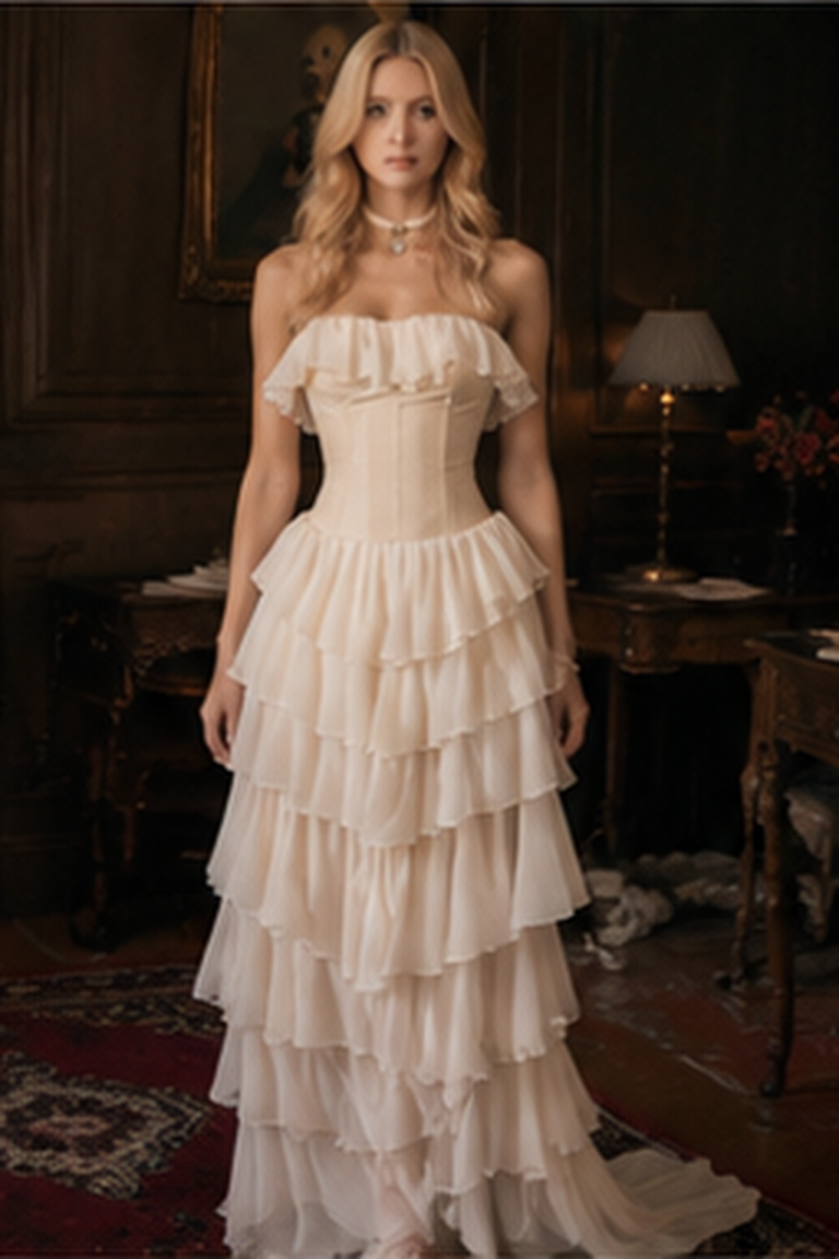 Off Shoulder Ruffle Tiered Corset Mini Dress 5