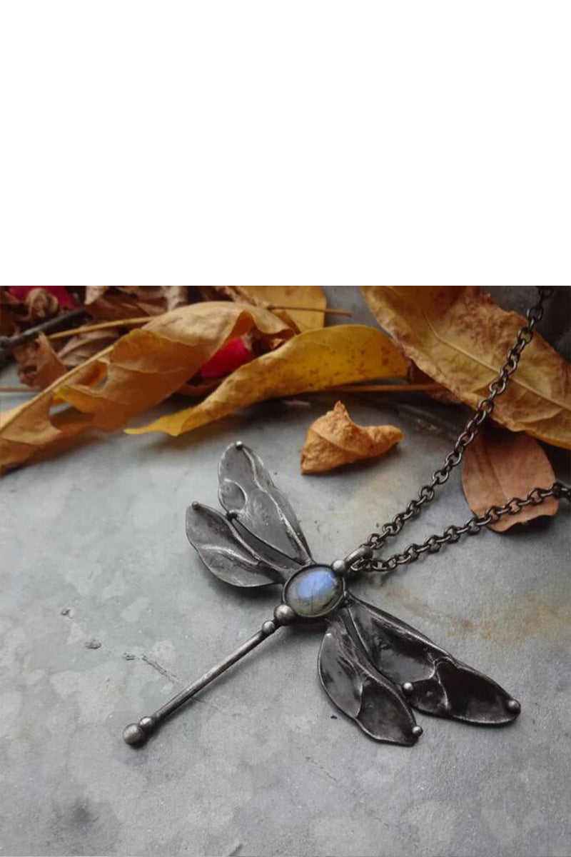 Vintage Dragonfly Pendant Necklace - Fashionpara