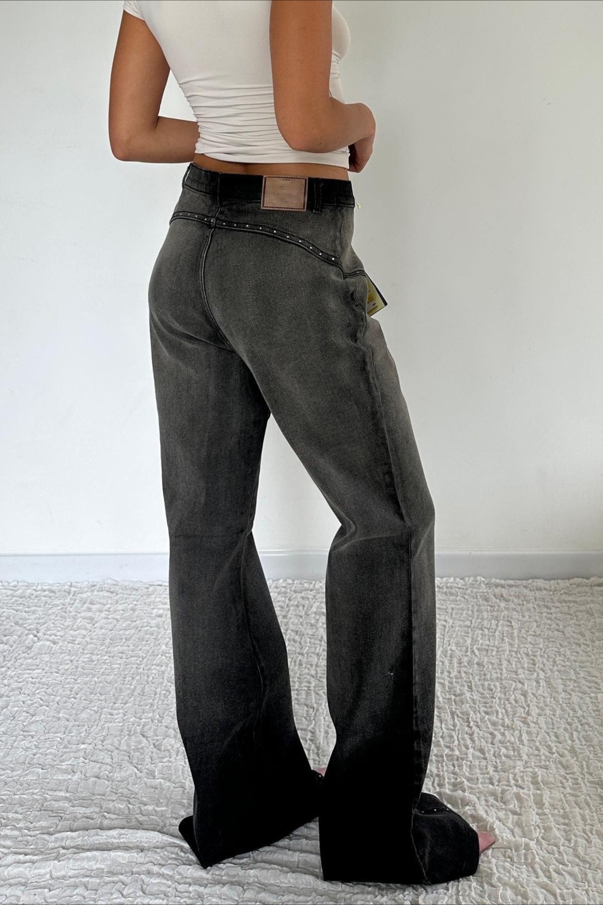 Vintage Patchwork Straight-Leg Jeans