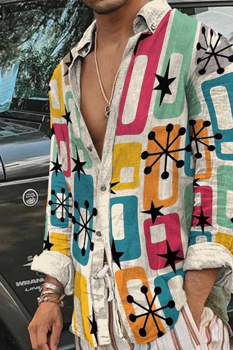 Men's Cotton&Linen Long-Sleeved Fashion Casual Shirt - Fashionpara