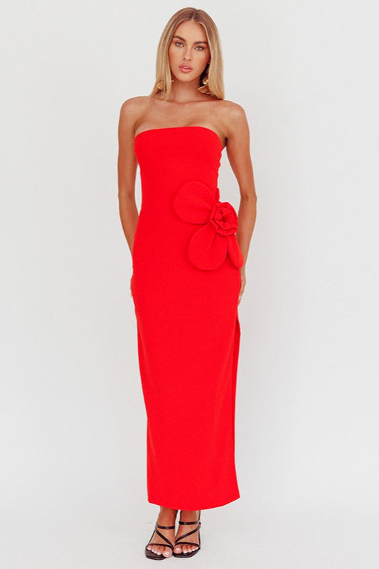 Floral Applique Party Dress - Fashionpara