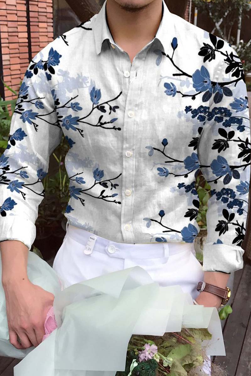 Men's Cotton&Linen Long-Sleeved Fashion Casual Shirt - Fashionpara