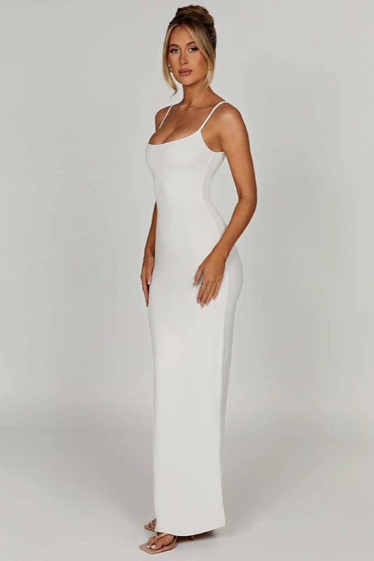 Backless Spaghetti Strap Bodycon Maxi Dress