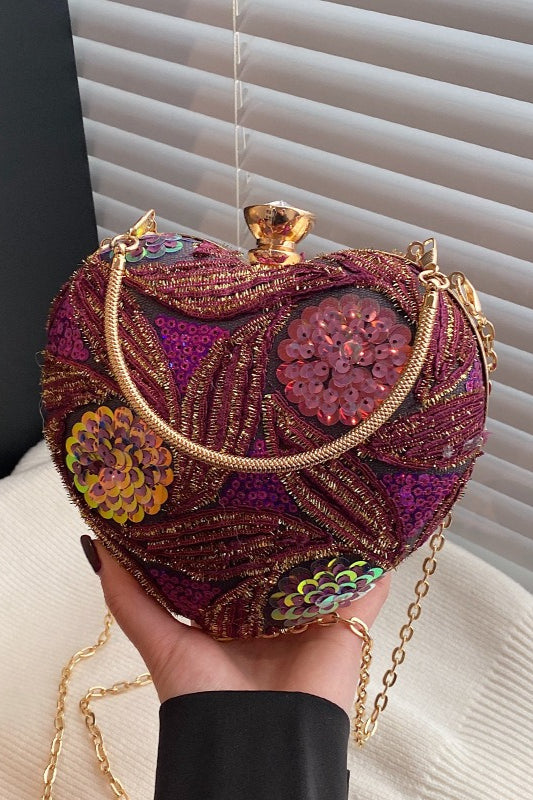 Sequin Vintage Evening Bag Chic Shoulder Handheld Party Bag