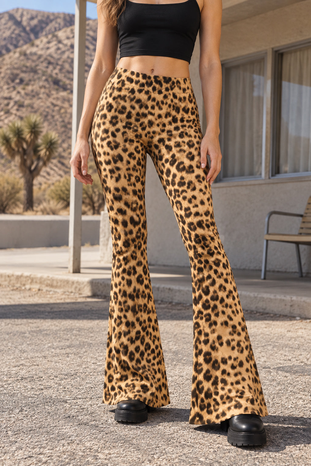 Leopard Print Flare Pant