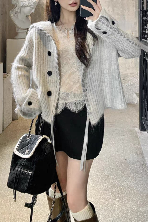 Handmade Knit Cardigan Sweater