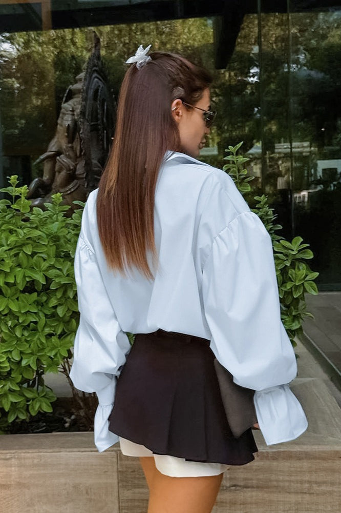 Oversized Flare Cuff Shirt