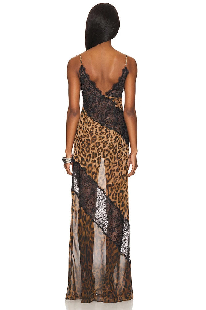 Weird Puss Mesh Patchwork Maxi Dress - View 7