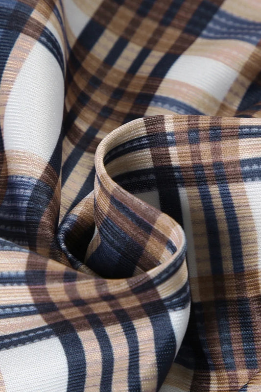 Plaid Halter Bikini Set