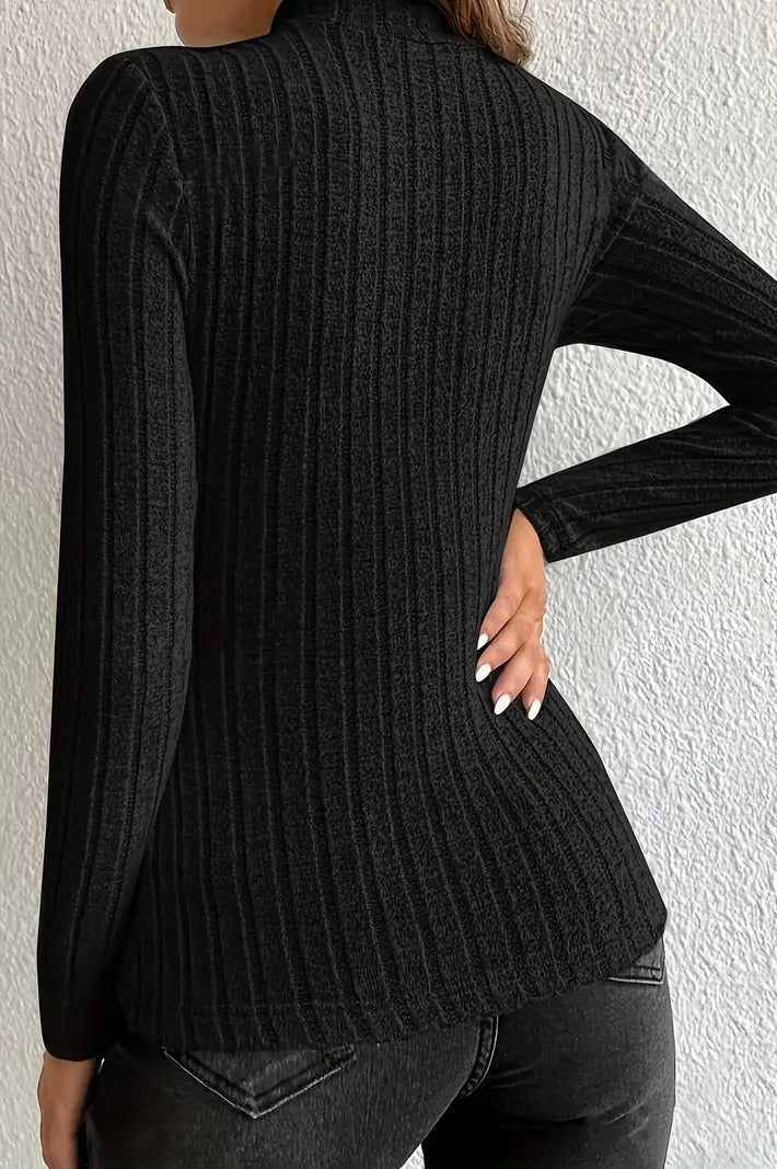 Slim Fit Mock Neck Knit Sweater 8