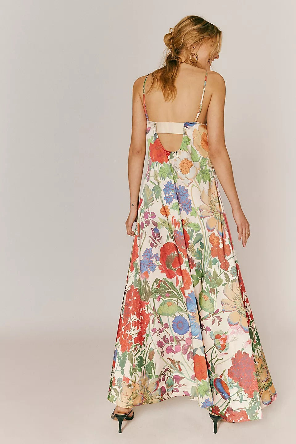 Floral Print Square Neck Maxi Dress 2