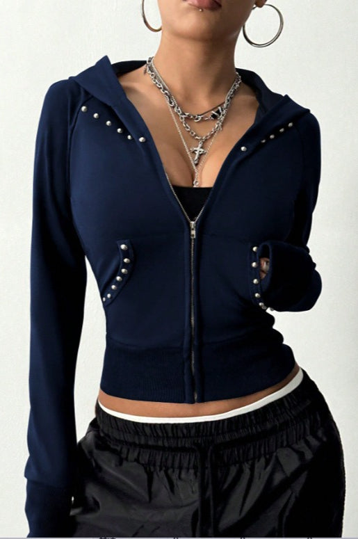 Minimalist Slim Fit Printed Hoodie