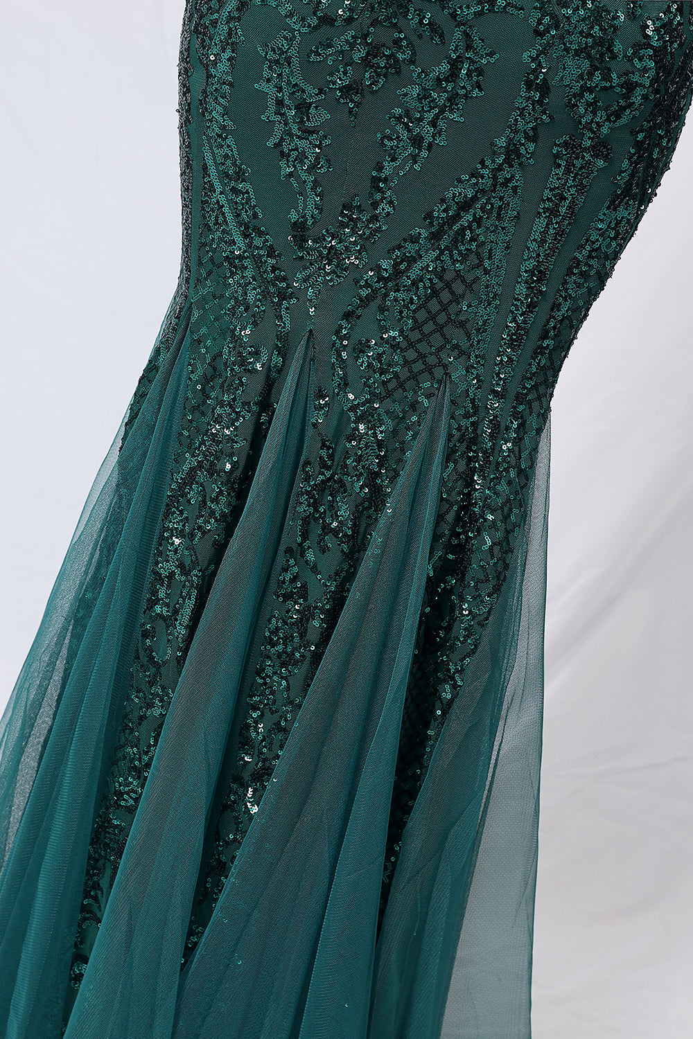 Mermaid One Shoulder Prom Dress with Appliques - Fashionpara