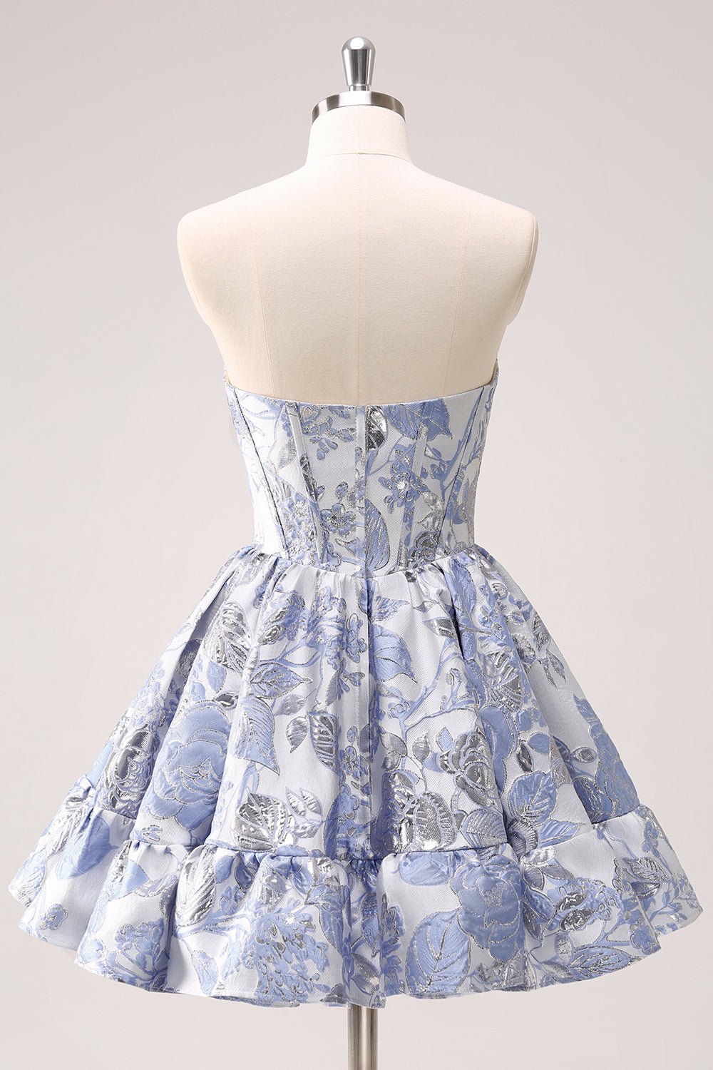 Blue Corset A Line Sweetheart Homecoming Dress - Fashionpara