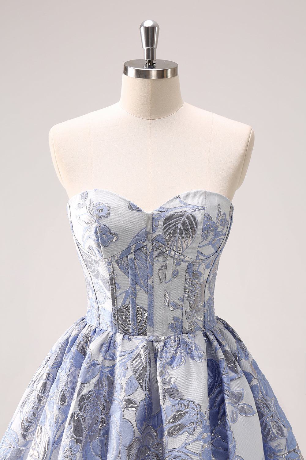 Blue Corset A Line Sweetheart Homecoming Dress - Fashionpara