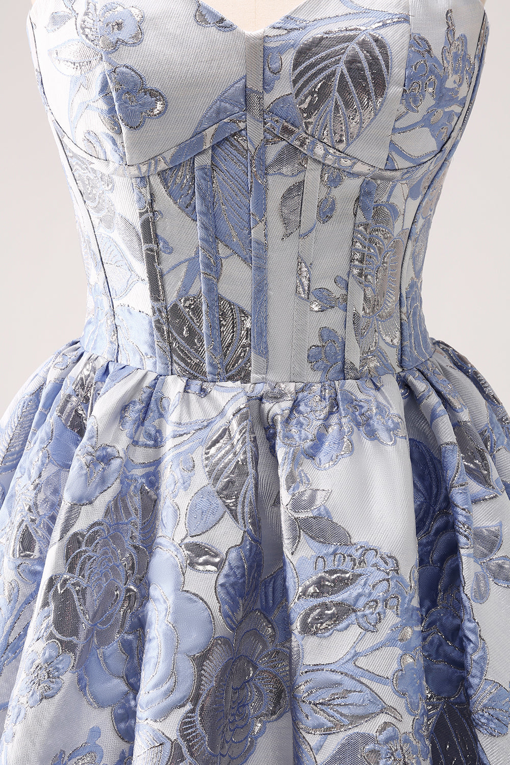 Blue Corset A Line Sweetheart Homecoming Dress - Fashionpara