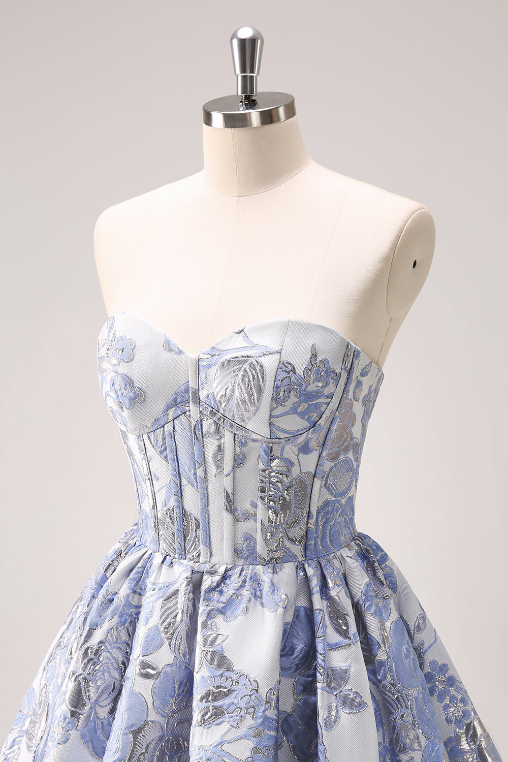 Blue Corset A Line Sweetheart Homecoming Dress - Fashionpara