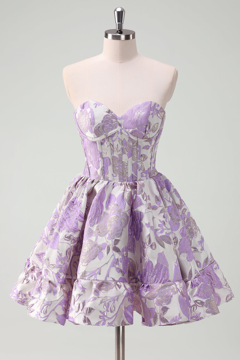 Blue Corset A Line Sweetheart Homecoming Dress - Fashionpara