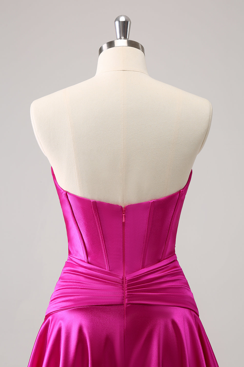 Fuchsia A-Line Sweetheart Corset Short Homecoming Dress - Fashionpara