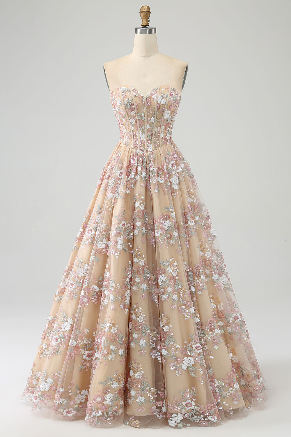Luxurious Black A Line Sweetheart Corset Prom Dress with Appliques