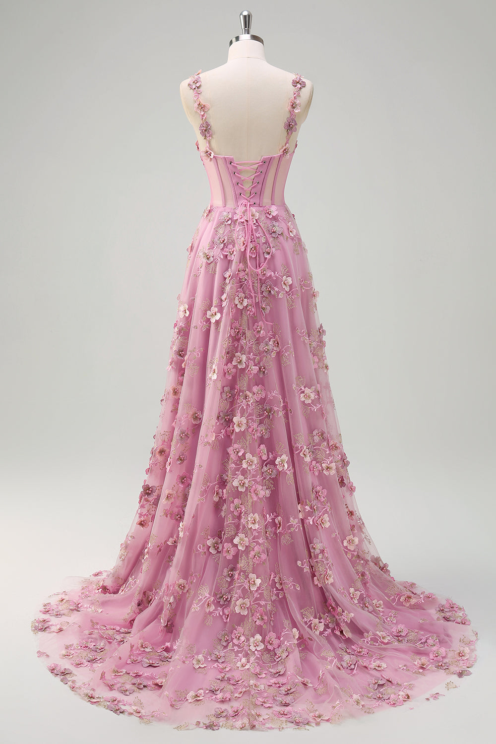 Taro Purple A-Line Off The Shoulder Applique Long Prom Dress with Slit