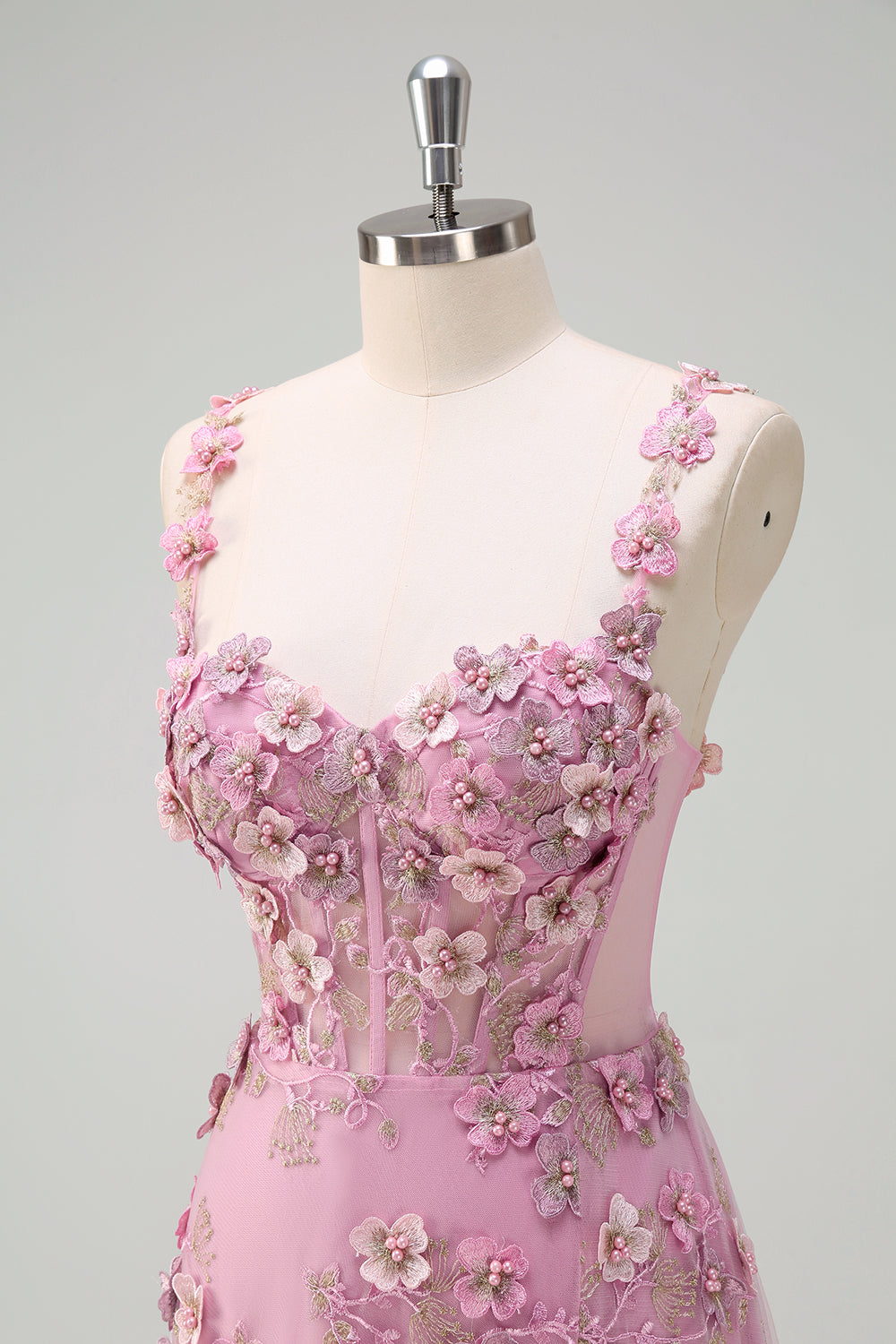 Taro Purple A-Line Off The Shoulder Applique Long Prom Dress with Slit