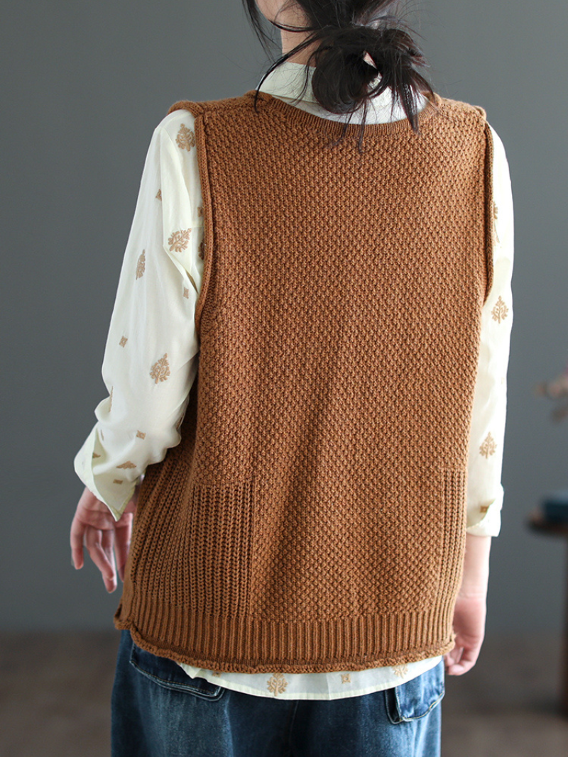 Everyday Cotton V-neck Pullover Sweater 3